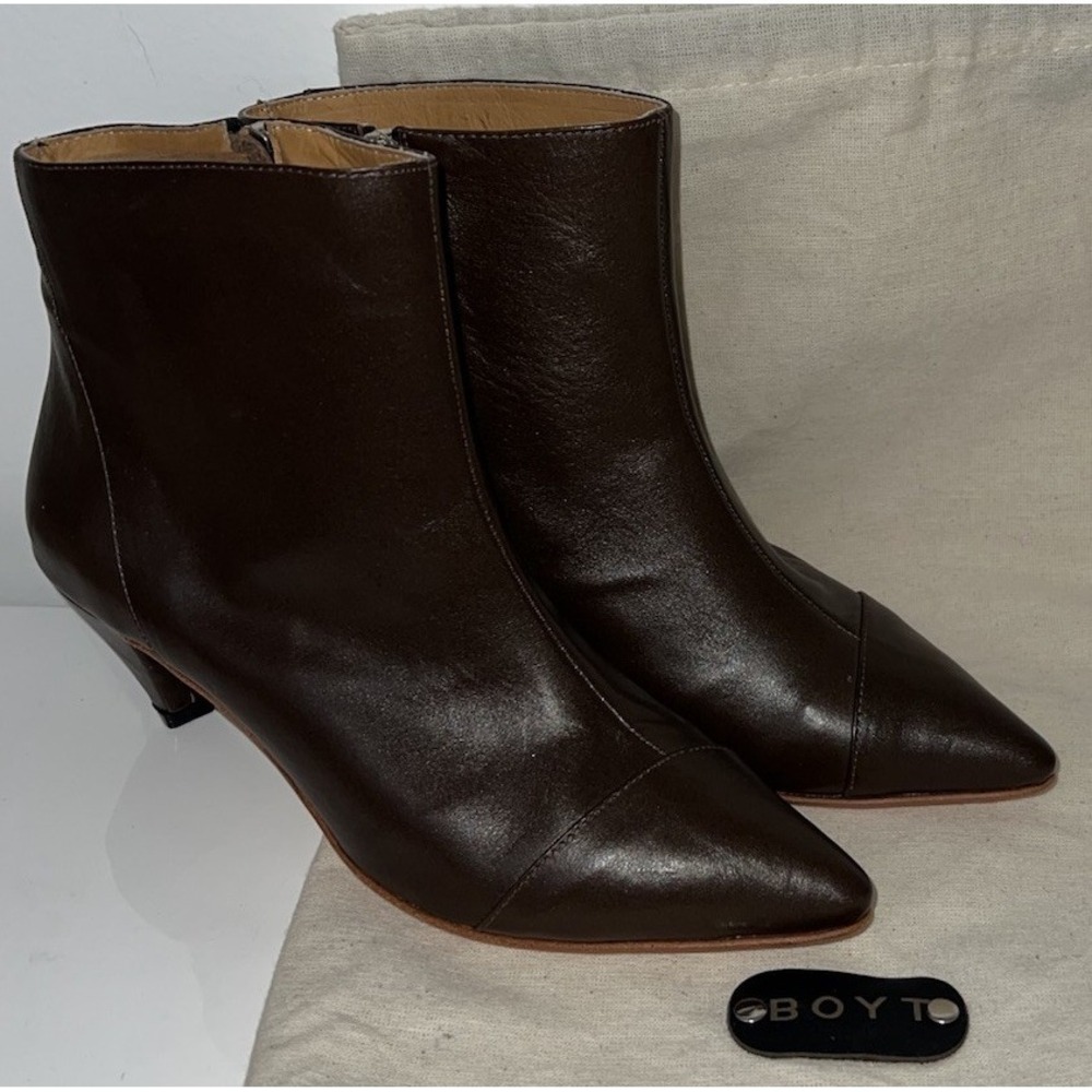 (b15/10)boyt  Argentina Leather Avy   Ankle Boots.size 7